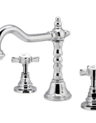 Klassieke driegatskraan MB1803 met pop up afvoer chroom